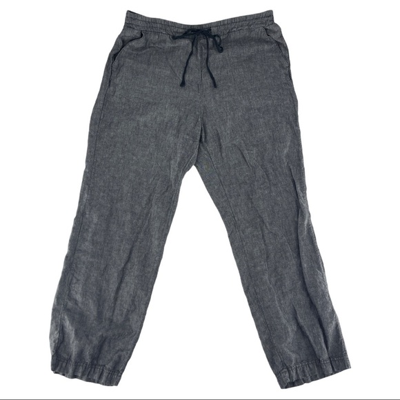 Croft & Barrow Cotton Linen Drawstring Joggers Grey Size XL - Picture 1 of 7